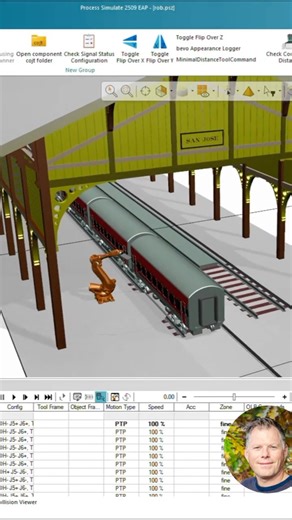 🚂Process Simulate - Robot Grinding a Railway Wagon | Reachability & Collision Solved ⚙️✨