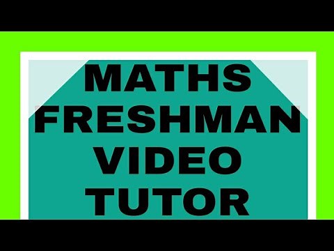 Maths for freshman chapter 1 part 4(2)