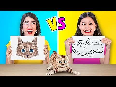 WHO DRAWS IT BETTER? || Crazy Art Challenge And Drawing Hacks By 123 GO! GOLD