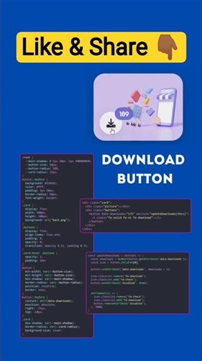 📩 Download Button #css #javascript #js #html #webdesign #webdevelopment #programming #coding #button
