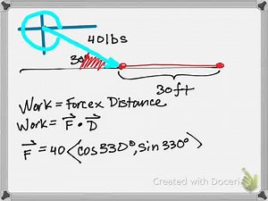 Work with dot product word problem