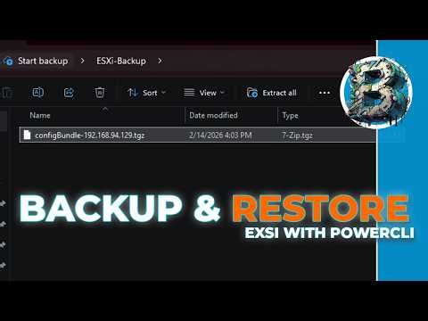 Backup and Restore VMware ESXi Host FAST Using PowerCLI