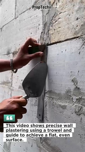 Perfect Wall Plastering with Screed Guide Tool #Construction #Masonry #Shorts