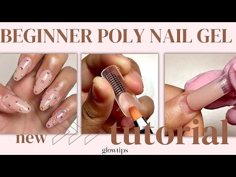 💅BEGINNER POLY NAIL GEL TUTORIAL: How To Do Nail Extensions Using GLOWTIPS Poly Nail Gel