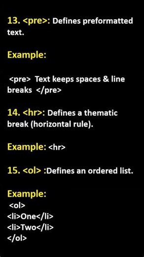 HTML 32 Block Element Examples with Definition explained| HTML Tutorial for Beginners