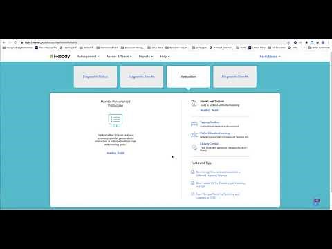 Accessing iReady Teacher Toolbox