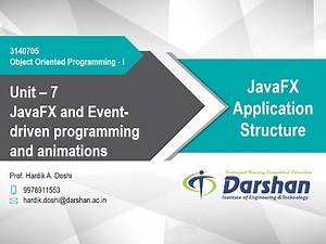 Unit 7: JavaFX Application Architecture