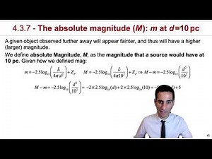 4.3.7-4.3.9 - Absolute magnitude, distance modulus and an application example