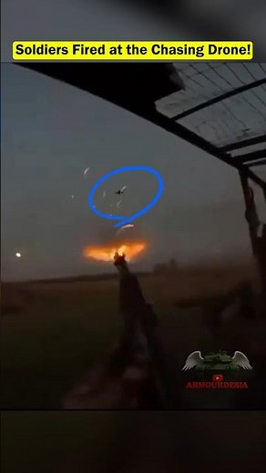 Russian Soldiers Fire at Chasing FPV — But Drone Hits Fuel Tank!