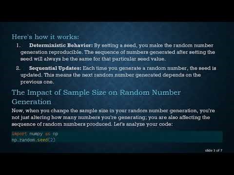 Understanding Why NumPy Random Seed Changes with Sample Size