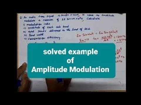 U1 |Amplitude Modulation : Modulation index, carrier power, total power, sideband voltage,bandwidth