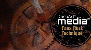 2.4K views · 50 reactions | Learn how to create a faux rust technique by using DecoArt Media Texture Sand Paste and Fluid Acrylics with Andy Skinner! | DecoArt Media | Facebook