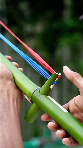 DIY Bamboo Creations with Two Clour Balloone Slingshots #Bamboo #slingshots