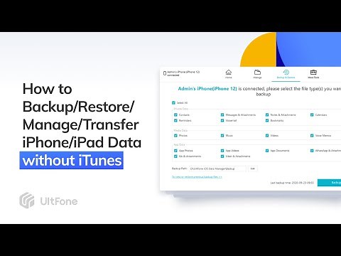 How to Backup/Restore/Manage/Transfer iPhone, iPad Data without iTunes-UltFone iOS Data Manager