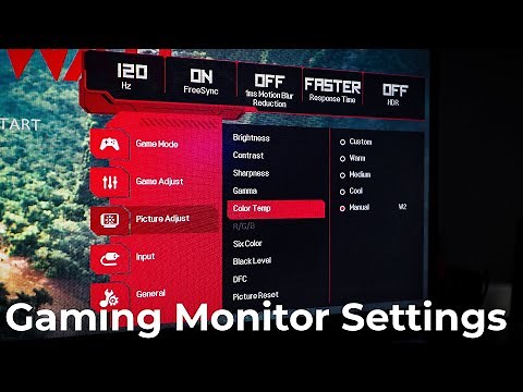 Gaming Monitor Settings