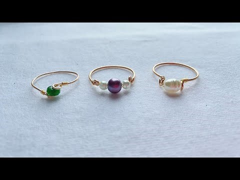 How To Make Rings/Making Simple and Easy Pearl Rings/Wire Rings/3 Easy diy Rings
