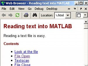 Automatically generated reports from MATLAB