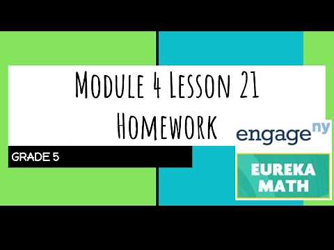 Engage NY // Eureka Math Grade 5 Module 4 Lesson 21 Homework