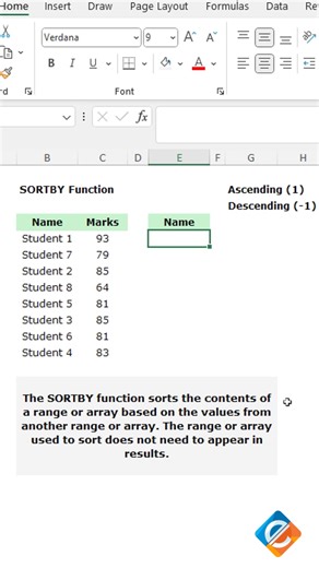 73K views · 396 reactions | Sort in Descending Order with SORTBY...