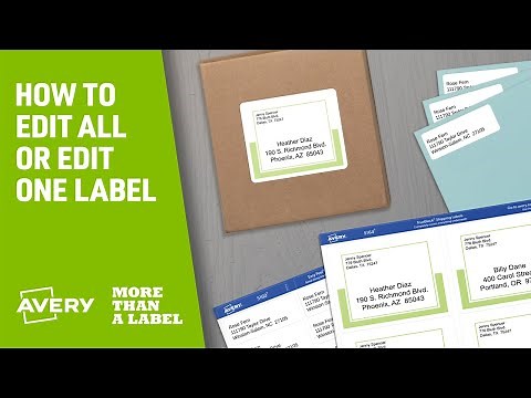 The Right Way to Use Edit One vs Edit All in Avery Design & Print Online (Tutorial Video)
