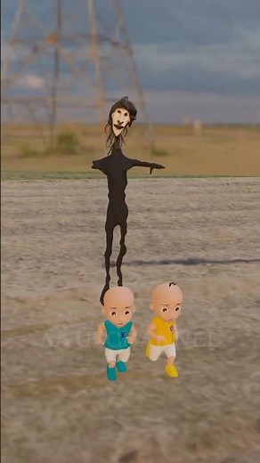 Tantangan Upin Ipin Selamat dari kejaran Hantu Tor Monitor Ketua ‼️😱