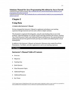 Joyce Farrell Solutions Manual