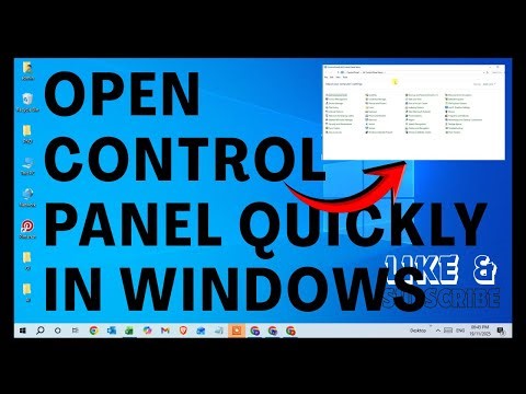 How To Open Control Panel Quickly in windows