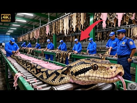Inside the Python Leather Factory: From Snake Skin to Luxury Bag (Full Process)