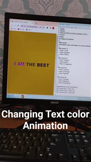 Changing Text color Animation in Html and CSS code #html #coding #css #cssanimation #css #cssfilters