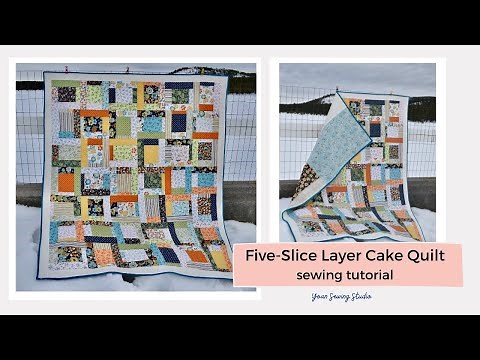 five-slice layer cake Quilt tutorial - scrappy & modern layer cake quilt pattern