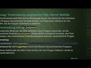 Wie man die Definition eines Triggers in SQL Server abruft