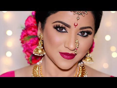 TRADITIONAL Indian Bridal Makeup Tutorial (Maharashtrian Bridal Look)