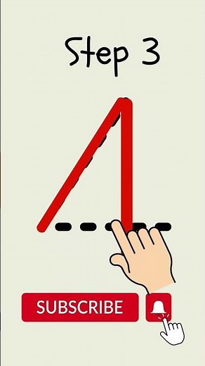 Tracing Numbers | How to write Number 4 | Number 4 | Tracing 4