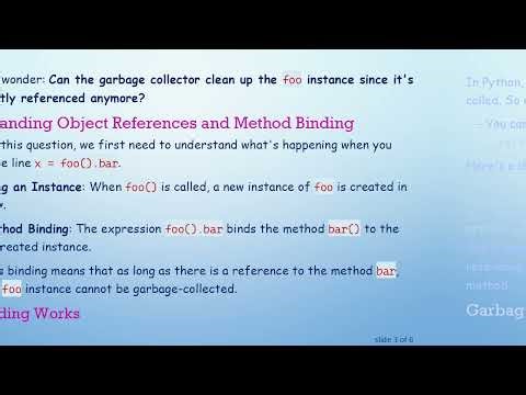 Understanding Python's Garbage Collection: Will Your Object Be Cleared if Its Method is Referenced?