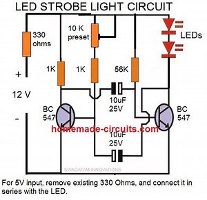 How to Make Any Light a Strobe Light Using Just Two Transistors – Homemade Circuit Projects