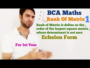 BCA Maths Rank of Matrix 1