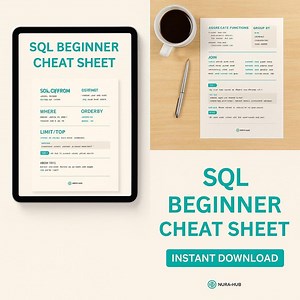 SQL Beginner Cheat Sheet: Learn SQL Basics Fast (instant PDF Download) - Etsy UK