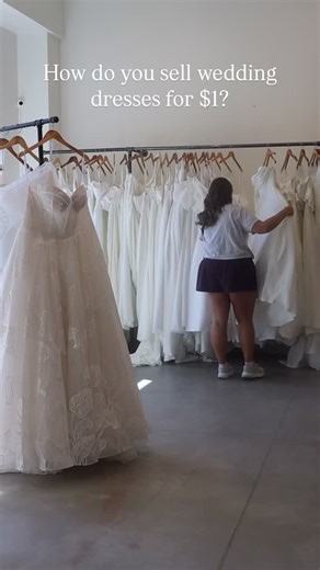 Our most asked question: “How do you sell wedding dresses for $1?”. The truth is, we can do it because I didn’t start this bridal shop to sell wedding dresses. I started it so that brides never felt the way I felt while wedding dress shopping. In 2017, I was newly engaged & shopping for my dress. I was a size 16, my budget was $500 and we were getting married in 3 months (crazy, right?). You would have thought I was a circus attraction. “We don’t have anything that would fit you” “You could try 