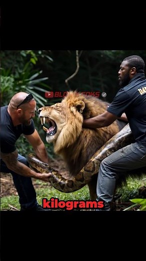 Python Snake VS Lion Meet in The Wild! #shorts