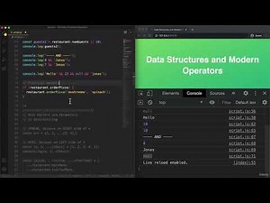Data Structures, Operators, Strings Part-2 | Section - 9 | JavaScript Course | Jonas Schmedtmann