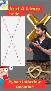 Mind-Blowing ❌ Cross Pattern in Python (Only 4 Lines!) #coding #python #pattern #viral