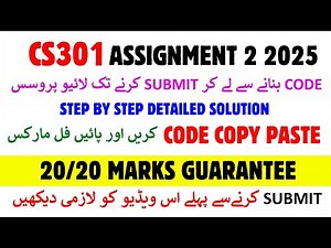 𝐂𝐒301 𝐀𝐬𝐬𝐢𝐠𝐧𝐦𝐞𝐧𝐭 2 𝐅𝐚𝐥𝐥 2025 || 𝐂𝐒301 𝐀𝐬𝐬𝐢𝐠𝐧𝐦𝐞𝐧𝐭 2 𝐒𝐨𝐥𝐮𝐭𝐢𝐨𝐧 2025 || 𝐂𝐒301 𝐀𝐬𝐬𝐢𝐠𝐧𝐦𝐞𝐧𝐭 2 2025