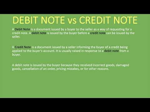 Debit Note vs Credit Note | Explained with Example