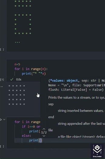 Single line for loop Star Square & Hollow Square Pattern in Python | Easy Pattern Programs
