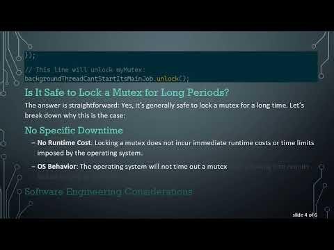 Is Locking a Mutex for a Long Time Safe in Multithreading?