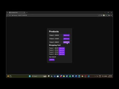 E-Commerce Cart App (Extended features) in Vanilla JavaScript (Add, Delete & Checkout)