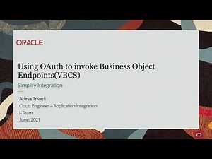 Invoke VBCS Business Object Endpoints using OAuth