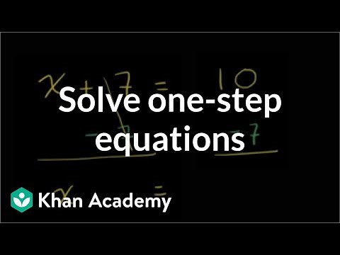 How to solve one-step equations | Linear equations | Algebra I | Khan Academy