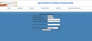 Question Paper Generator In PHP With Source Code - Source Code & Projects