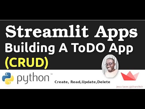 Building a ToDo App with Streamlit & Python(Create,Read,Update,Delete)
